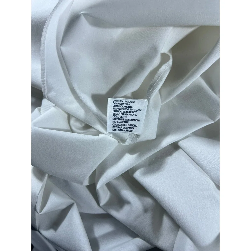 Stafford Performance White Dress Shirt Men's 18.5 36-37 Big & Tall Cotton Blend - Picture 11 of 13